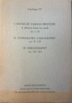 Hertzberger, Menno. - [Catalogue Antique bookshop] Catalogue no. 257 Internationaal Antiquariaat Menno Hertzberger, s.d, Baarn, 224 items.