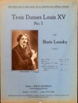 Lensky, Boris: - Trois danses Louis XV . No. I. Piano seul