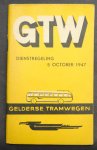 n.n. - Gelderse tramwegen ( GTW ) dienstregeling 5 October 1947