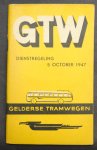 n.n. - Gelderse tramwegen ( GTW ) dienstregeling 5 October 1947