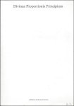 Jan Deconynck / Niels Benoot / Albert Verleyen. - DIVINAE PROPORTIONIS PRINCIPIUM Jan Deconynck