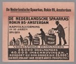 Daan Hoeksema - BEELDDIAGRAM - Isotype - reclame briefkaart DE NEDERLANDSCHE SPAARKAS