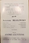 Paris: - [Programmheft] Société des Concerts du Conservatoire. Alexandre Brailowsky. Direction André Cluytens