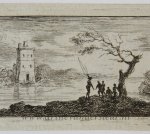 Legros, Salvator (1754-1834) - Original etching/ets: River landscape/Rivierlandschap, ca 1788.