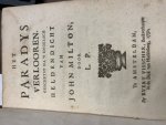 Milton, John; [Lambert van den Broek (vert.)] - Het paradys verlooren. Heldendicht. Vertaald uit het Engels. Amsterdam, Evert Visscher, 1730.