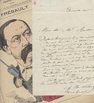 FRÉBAULT, G. Elie - Lettre autographe signée (LAS) à Monsieur E. Rousseau, Théâtre des Variétés. (Avec une page de 'Les Hommes d'Aujourd'hui', 1880).