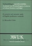 Colen A. - SYNTACTIC AND SEMANTIC STUDY OF ENGLISH PREDICATIVE NOMINALS.