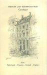  - Museum "Het Rembrandthuis" - catalogus van etsen en tekeningen