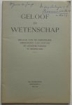 Woltjer H R, Lindeboom G A, Janse de Jonge A L - Geloof en Wetenschap Orgaan van de Christelijke Vereeniging van Natuur-  en Geneeskundigen in Nerderland 50e jaargang afl. 2, mei 1952 Psychologie van het pessimisme Rondblik toesspraak van de paus over de moderne cosmologie
