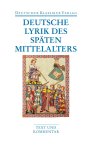  - Deutsche Lyrik des späten Mittelalters