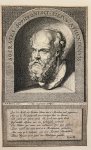 after Rubens, Peter Paul (1577-1640). - [Antique etching and engraving, Socrates, Greek history, ca 1800] Portrait of the Greek philosopher Socrates ex marmere antiquo "Socrates Sophronisch Filius Atheniensis, published around 1800?, 1 p.