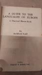 Lyall, Archibald - A guide to the languages of Europe. A practical phrase-book