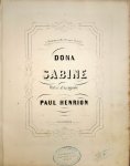 Henrion, Paul: - Dona Sabine. Valse espagnole. Op. 10