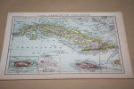  - Oude kaart - Cuba, Jamaica en Portorico  - circa 1905