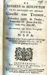 N.S.P.A. - De reghels en besluyten van het allerheylighste ende alghemeyn concilie van Trenten gehouden onder de pausen Paulus den III, Paulus den III en Pius den IV
