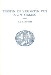 Vries, Dr. J.M. de - Vries, Dr. J.M. de-Teksten en varianten van A.C.W. Staring Vries, Dr. J.M. de - Vries, Dr. J.M. de-Teksten en varianten van A.C.W. Staring