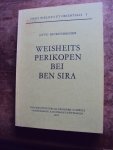 Rickenbacher, Otto - Weisheitsperikopen bei Ben Sira