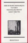 Remarque, Erich Maria - Van het westelijk front geen nieuws