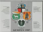 Boom Heinz Aan den - Kempen 1987 Kempener CHU  Programm 1984 -1989 Kalender 1987 Met uitknipbare postkaarten 6 stuk allen aanwezig