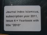 Bleaney, C.H. en Sinclair, S - Index Islamicus 2010