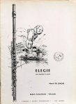 De Jonghe, Marcel: - Elegie voor dwarsfluit en piano