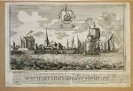 Gaspar Bouttats (1648-1695), after Jan Peeters I (1624-1678) - [Antique print; etching, oude prent Medemblik] Medenblick, published ca. 1675.