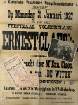 CLAES, Ernest - Ernest Claes-avond. 1927 - Katholieke Vlaamsche Hoogstudentenbond Mechelen Dossier met o.a. originele affiche en foto