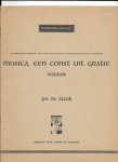 Klerk, Jos de - musica een const uit gratie; vierluik voor koor kopers en slagwerk
