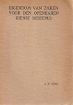 Sens, J.B. - Eigendom van zaken, voor den openbaren dienst bestemd. Diss.
