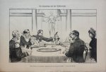 Braakensiek, Johan (1858-1940) - [Original lithograph/lithografie by Johan Braakensiek] De toepassing van het Volkenrecht, 28 Februari 1897, 1 pp.