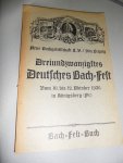  - Bach-fest-buch, 23. Deutsches Bachfest. Königsberg
