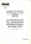 KALFF, L.C - Illumination de l'exposition internationale de Paris 1937. Supplement aux planches de documentation technique d'eclairage  avril 1938