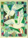 Stoomvaart Maatschappij Nederland - Menukaart SMN, litho vogels