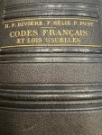  - Codes Francais et Lois Usuelles (...) par MM H.F. Riviere.