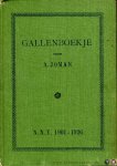 JOMAN, A. - Gallenboekje