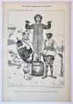 Braakensiek, Johan (1858-1940) - [Original lithograph/lithografie by Johan Braakensiek] De nieuwe bondgenooten in Zuid-Afrika, 9 Juni 1901, 1 pp.