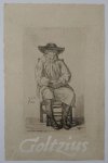 NOLTHENIUS DE MAN, ANTHONIE W.H., - Seated man with a cane