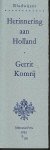 KOMRIJ, Gerrit - Herinnering aan Holland.