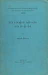 Dölle, Ernst. - Zur Sprache Londons von Chaucer.