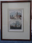 Goes. - Het Slot  Oostende te Goes - Het Schutters-Hof, de Groote-Kerk enz. te Goes van de wal te zien.