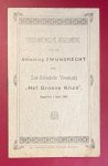 Huishoudelijk - Huishoudelijk reglement van de afdeeling Zwijndrecht der Zuid-Hollandsche vereeniging "Het Groene Kruis", opgericht 1 april 1902.