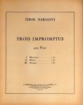 Harsány, Tibor: - Trois impromptus pour piano