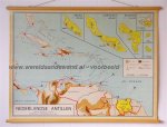 Bakker, W. en Rusch, H. - Schoolkaart / wandkaart van de Nederlandse Antillen