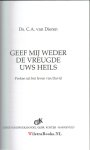 Dieren, Ds. C.A. - Geef mij weder de vreugde Uws heils