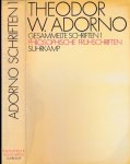 Adorno, Theodor W. - Gesammelte Schriften, Band 1. Philosophische Früschriften.