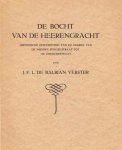 J.F.L de Balbian Verster - De bocht van de Heerengracht