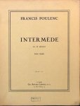Poulenc, Francis: - Intermède en ré mineur pour piano
