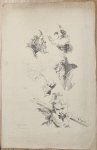 Susanna Maria van Woensel (1782-1821) - Antique prints, etching and counterproof | Studies of heads / Studie van hoofden, published 1801, 2 pp.