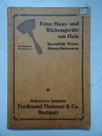 N.n.. - Ferdinand Hammer & Co. Feine Haus- und Küchengeräte aus Holz. Spezialität: Weisse Ahorn-Holzwaren.