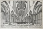 Velde, Jan van de II (c.1593-1641), after Saenredam, Jansz. Pieter (1597-1665) - [Original etching/ets by Jan van de Velde II after Saenredam] Interior of St Bavo in Haarlem / Interieur van sint Bavo kerk in Haarlem.